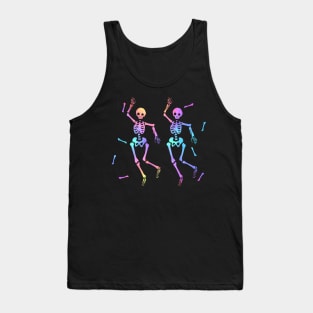 Colorful Dancing Skeletons Tank Top